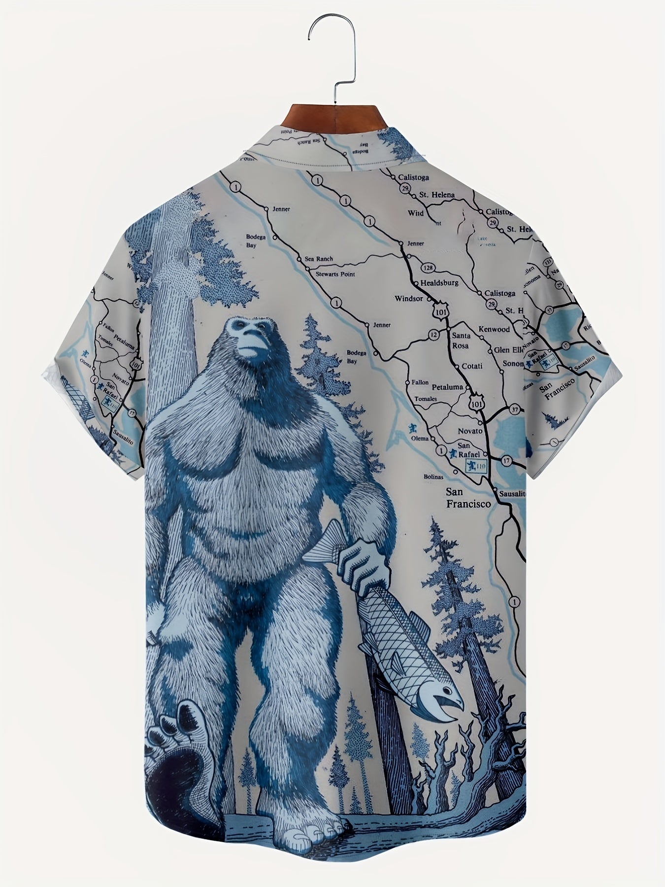 Men's Coconut Tree Print Hawaiian Shirt