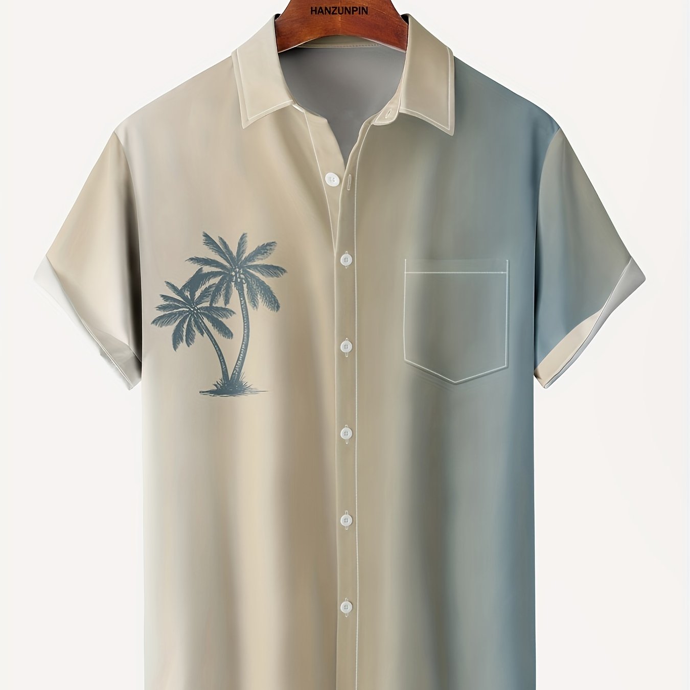 Men's Coconut Tree Print Hawaiian Shirt