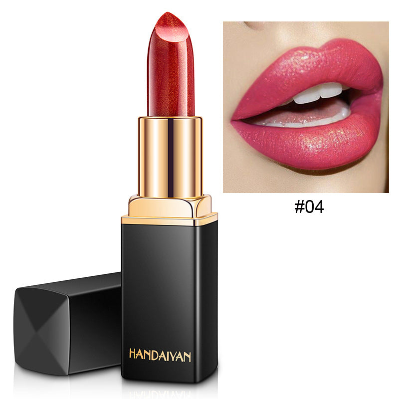 Mermaid Shiny Lipsticks - 9 Colors, Metallic Pearly Temperature Changing Lipsticks with Long Lasting Shimmer and Glitter Valentine's Day Gifts For Music Festival