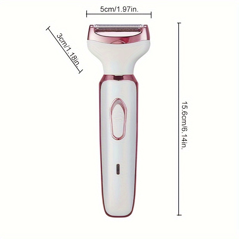 SmoothGlide Womens Electric Shaving Kit - 4-in-1 Cordless Hair Remover for Face, Legs, Underarms & Bikini Area, Wet/Dry Use with Quick-Charge Micro USB, Portable & Perfect for Sensitive Skin, A Luxurious Holiday Gift