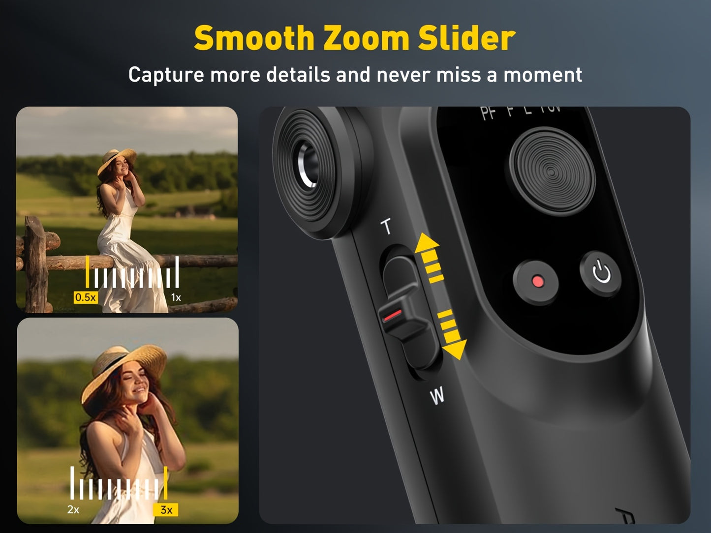 Smart X Pro 3-Axis Foldable Smartphone Gimbal Stabilizer - LED Light, Video Recording, Vlogging Kit for iPhone 15/14/13 Pro Max - Compact, Portable, and Easy to Use