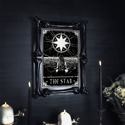 6pcs/set Black White Tarot Posters Wall Art, Living Room Bedroom Modern Wall Painting No Frame
