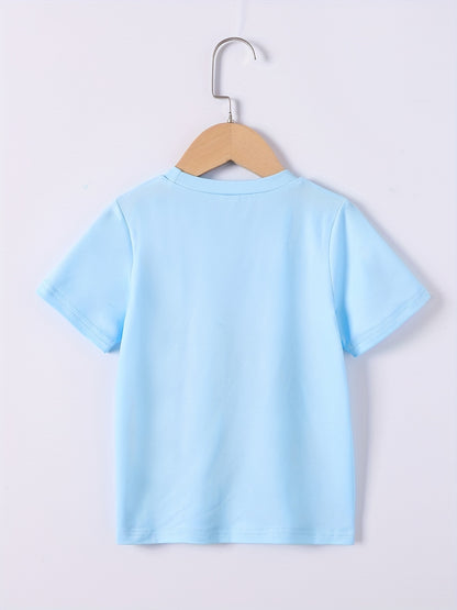 Boys Independence Day Car Print Boys Creative T-shirt, Casual Lightweight Comfy Short Sleeve Crew Neck Tee Tops, Kids Clothings For Summer