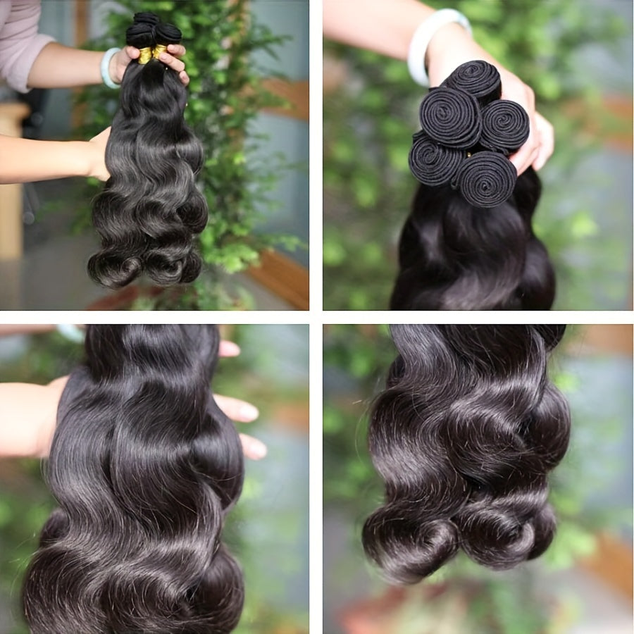 10A Brazilian Body Wave Hair Extensions - 3-Pack Human Remy Hair Bundles, Naturally Lustrous & Tangle-Free, Premium Quality for Women, 10-32 Inch Lengths