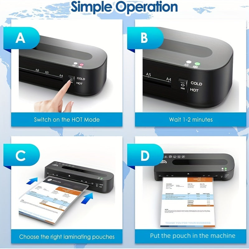 High Quality A4 Cold Hot Laminator Machine For School Office Home Suitable For U