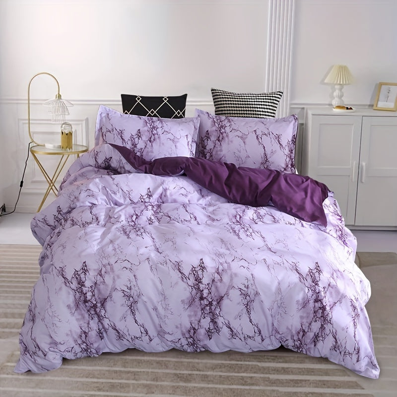 [Chemical Fiber] 3Psc Quilt Cover Three-Piece Set | 90G Chemical Fiber Brushed Printed Fabric | One Quilt Cover Plus a Pair of Pillowcases