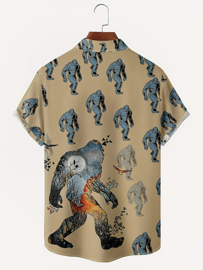 Men's Coconut Tree Print Hawaiian Shirt