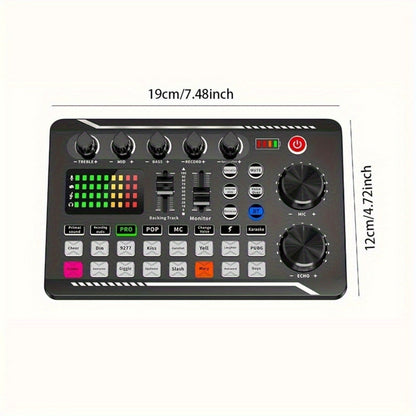 All-In-One Professional Audio Mixer, Podcast Equipment Caster with DJ Mixer Effects, Voice Changer, and Podcast Production Studio Equipment for Streaming, Podcasting, Gaming, PC, and Smartphone
