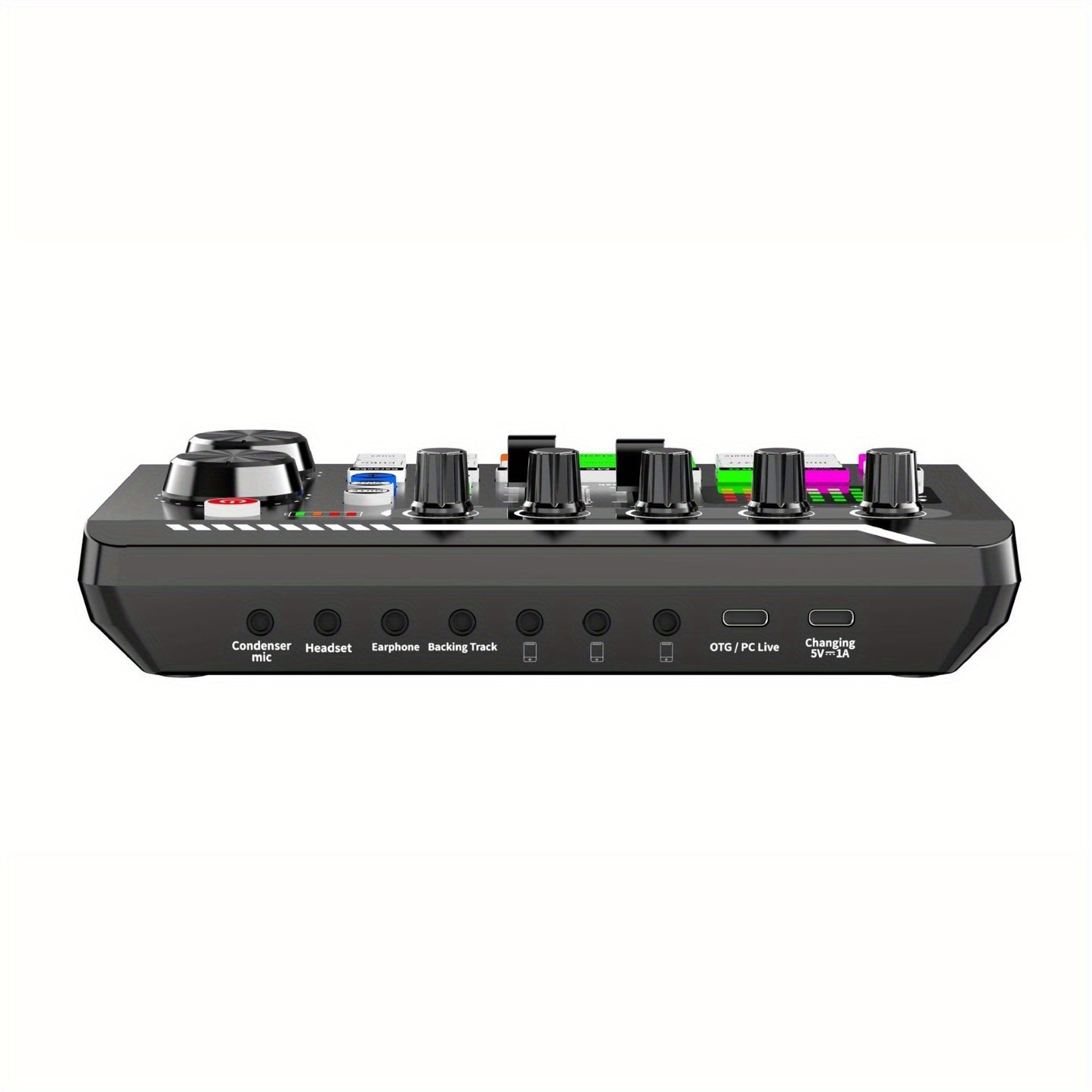 All-In-One Professional Audio Mixer, Podcast Equipment Caster with DJ Mixer Effects, Voice Changer, and Podcast Production Studio Equipment for Streaming, Podcasting, Gaming, PC, and Smartphone