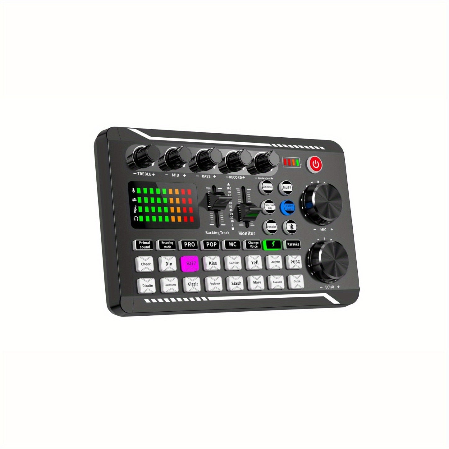All-In-One Professional Audio Mixer, Podcast Equipment Caster with DJ Mixer Effects, Voice Changer, and Podcast Production Studio Equipment for Streaming, Podcasting, Gaming, PC, and Smartphone