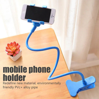 Multifunctional Mobile Phone Holder with Adjustable Clamp - Flexible Arm Bedside & Desktop Mount, Non-Slip Sponge Pad, Versatile Smartphone Stand for Various Lazy Postures - 1 Piece