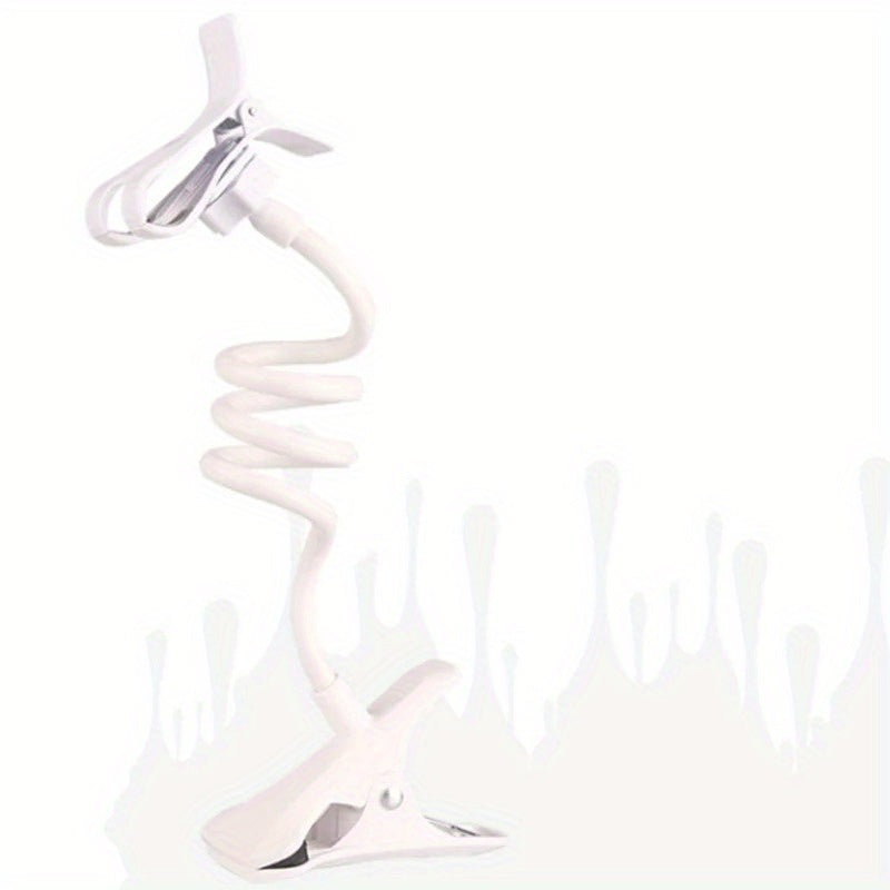 Multifunctional Mobile Phone Holder with Adjustable Clamp - Flexible Arm Bedside & Desktop Mount, Non-Slip Sponge Pad, Versatile Smartphone Stand for Various Lazy Postures - 1 Piece