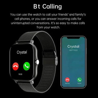 The New 2024 Smart Watch (Make/Answer Call), Full Touch Wireless Calling Smartwatch, Fitness Tracker Watch for Smartphone, Connection for Android IOS Phones, Mother'S Day, Father'S Day, Valentine'S Day, Party Gifts, Christmas