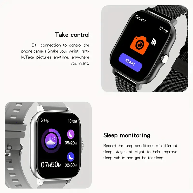 The New 2024 Smart Watch (Make/Answer Call), Full Touch Wireless Calling Smartwatch, Fitness Tracker Watch for Smartphone, Connection for Android IOS Phones, Mother'S Day, Father'S Day, Valentine'S Day, Party Gifts, Christmas