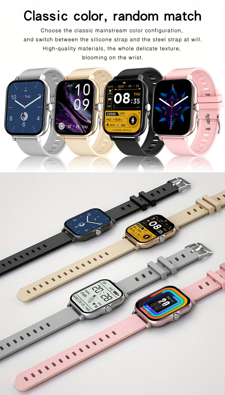 The New 2024 Smart Watch (Make/Answer Call), Full Touch Wireless Calling Smartwatch, Fitness Tracker Watch for Smartphone, Connection for Android IOS Phones, Mother'S Day, Father'S Day, Valentine'S Day, Party Gifts, Christmas