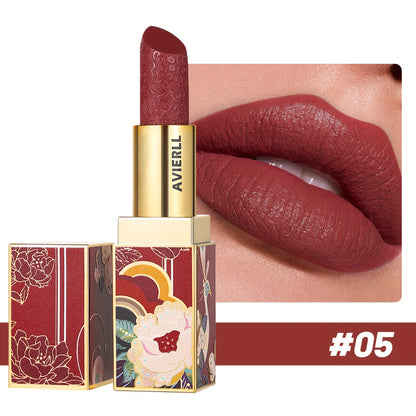 Enchanting Luxurious Matte Velvet Lip Collection - Hydrating, Long-Lasting, Seamless Finish - A Fashionable Chinese Traditional Printed Gift for Women, Perfect for Valentines Day & Lunar New Year Celebrations