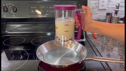 [1pc Batter Dispenser] 1pc Collapsible Batter Dispenser | Pancake Cupcake Batter Separator for Cupcakes, Waffles, Muffin Mix, and Baked Goods