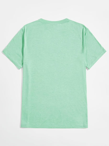 Men's Coconut Tree Sunrise Graphic T-Shirt - Comfortable Short Sleeve Casual Tee for Summer