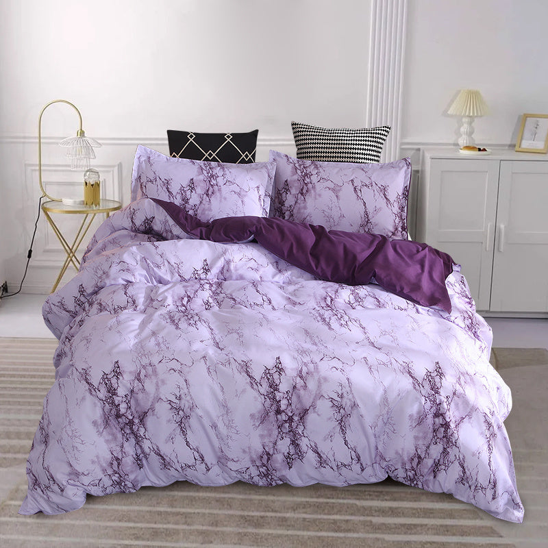 [Chemical Fiber] 3Psc Quilt Cover Three-Piece Set | 90G Chemical Fiber Brushed Printed Fabric | One Quilt Cover Plus a Pair of Pillowcases