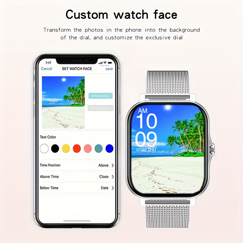 The New 2024 Smart Watch (Make/Answer Call), Full Touch Wireless Calling Smartwatch, Fitness Tracker Watch for Smartphone, Connection for Android IOS Phones, Mother'S Day, Father'S Day, Valentine'S Day, Party Gifts, Christmas