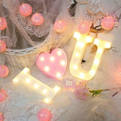 1pc LED Love Lamp Heart Shape Light Small Night Light Christmas Layout Creative Supplies Room Layout, Valentine's Day Christmas & Halloween Decorations