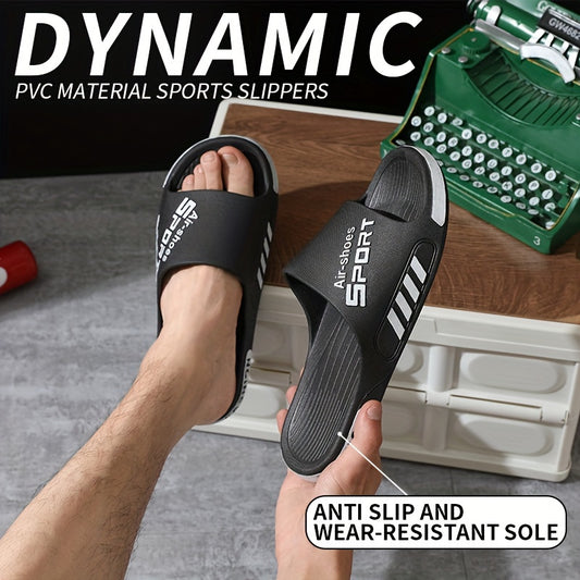 [Non-Slip PVC Slippers] Non-Slip, Wear-Resistant PVC Slippers - Men's Casual Summer Slip-On Sandals for Outdoor & Indoor Use | Outdoor Footwear | Casual Slipon Shoes | PVC Upper Sandalssuitable for Men & Women