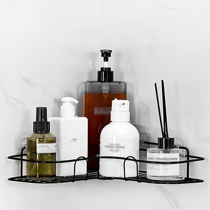 1pc Bathroom Shelf For Corner, Outdoor Organizer Cabinet Rack, Bathroom Kitchen No Punching Triangle Storage Rack Bathroom Accessories shelves