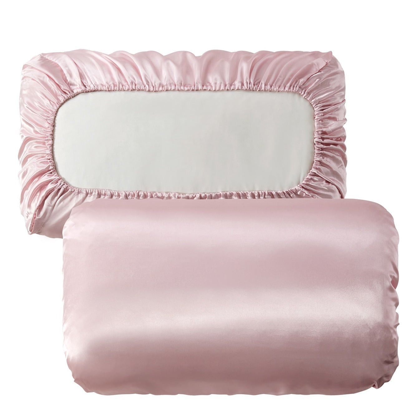 [Soft Satin Pillowcase] 2pcs Soft Breathable Satin Pillowcase | With Elastic Cord - Perfect For A Comfortable Sleep In Your Bedroom