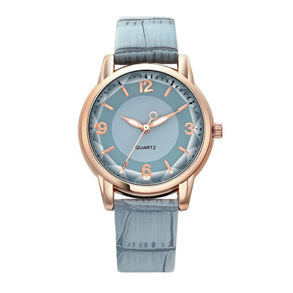Elegant Women's Quartz Watch - Genuine Leather Strap, Water-Resistant, Versatile for All Occasions