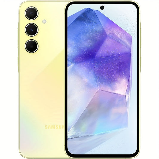 Samsung Galaxy A55 5G, 8 RAM 256 ROM, Dual Sim Android Smartphone, Unlocked, Awesome Lemon