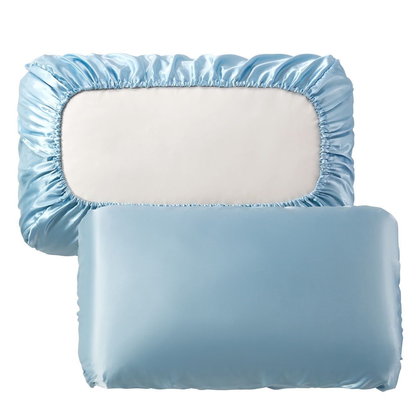 [Soft Satin Pillowcase] 2pcs Soft Breathable Satin Pillowcase | With Elastic Cord - Perfect For A Comfortable Sleep In Your Bedroom