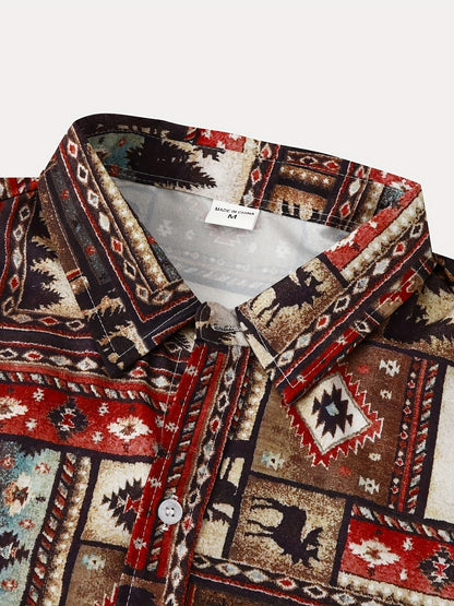 Mens Palm Tree & Lobster Paradise Short Sleeve Hawaiian Shirt - Lightweight, Comfortable, Perfect for Summer Beach Vacations