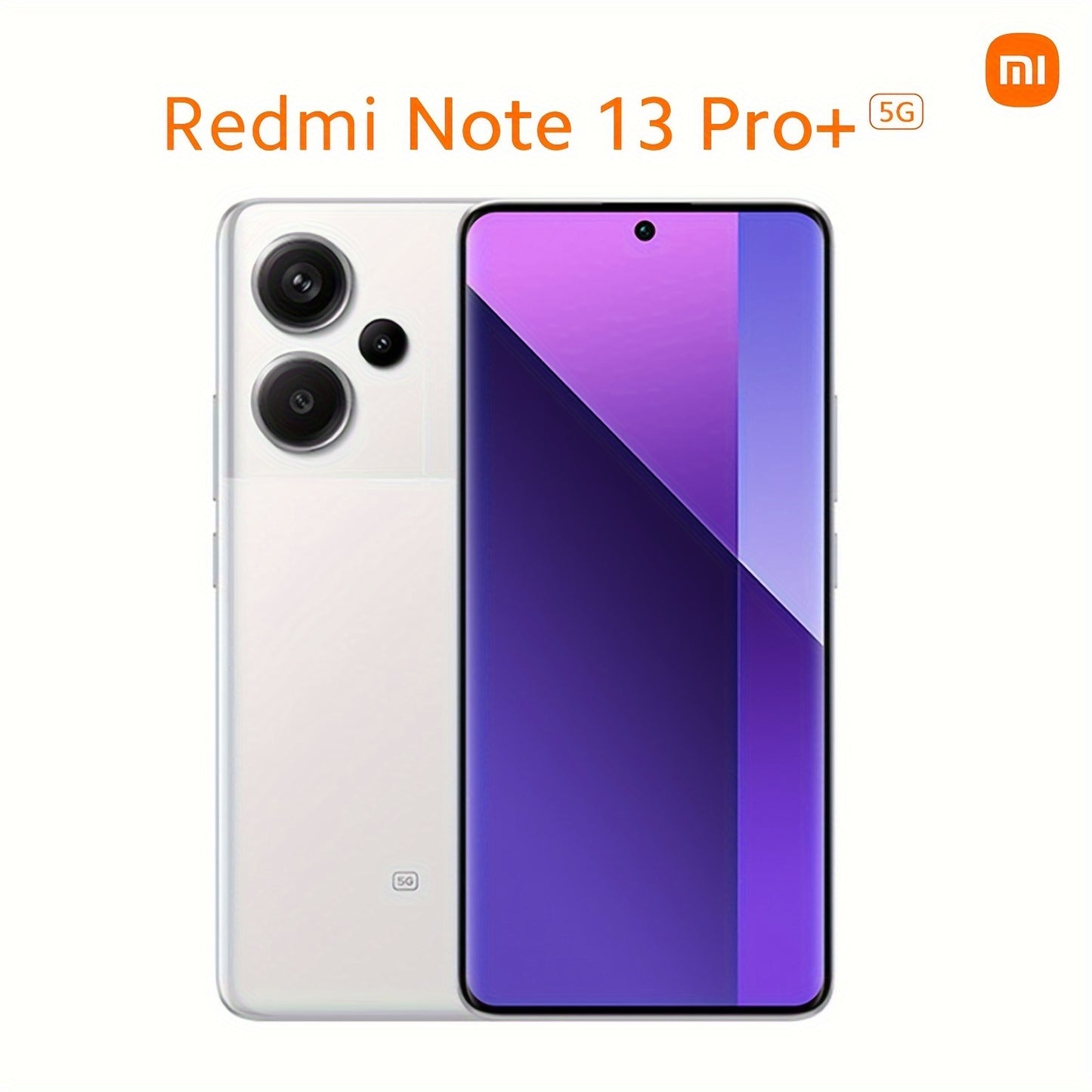 Xiaomi Redmi Note 13 Pro Plus 5G 12G+512G 6.67'' Screen, Unlocked Smartphone, 5000 MAh Battery, 256GB ROM Memory, 8GB RAM, Android 13, MediaTek Dimensity 7200, 4nm Engraved, 8-Cores Up To 2.8GHz