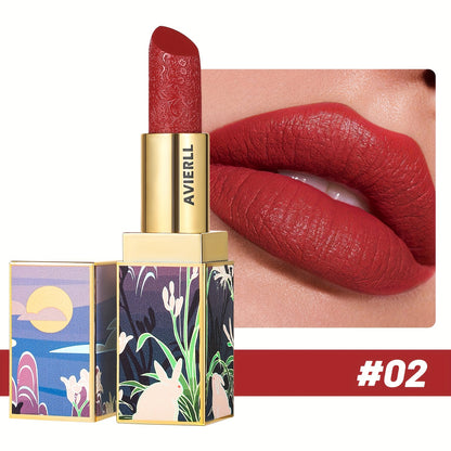 Enchanting Luxurious Matte Velvet Lip Collection - Hydrating, Long-Lasting, Seamless Finish - A Fashionable Chinese Traditional Printed Gift for Women, Perfect for Valentines Day & Lunar New Year Celebrations