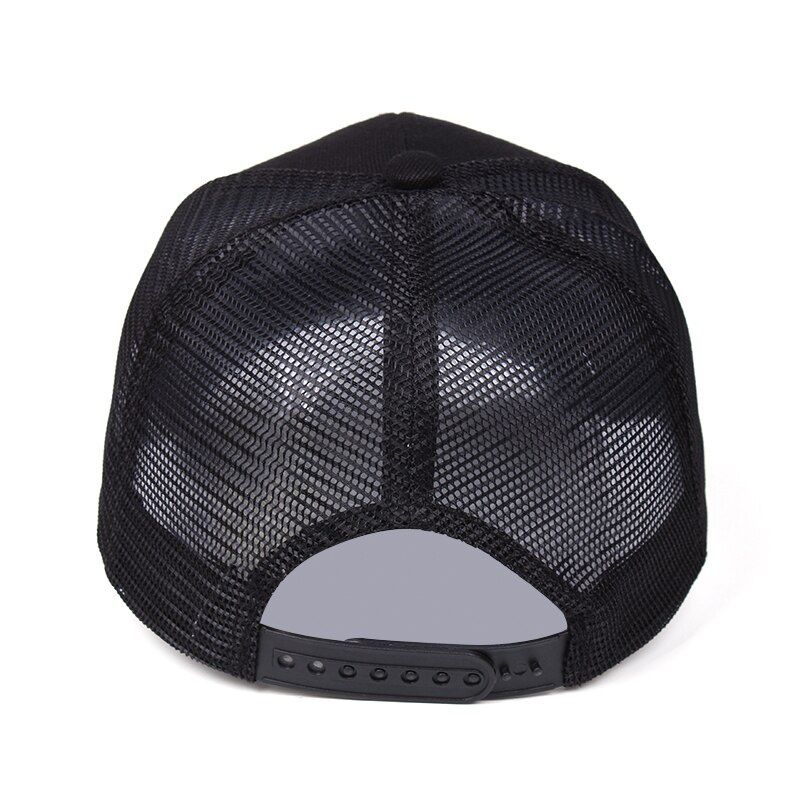 [Breathable Mesh Trucker Hat Outdoor] Trendy Embroidered Trucker Hat, Breathable Mesh Baseball Cap for Outdoor & Skateboarding, Business Business Style