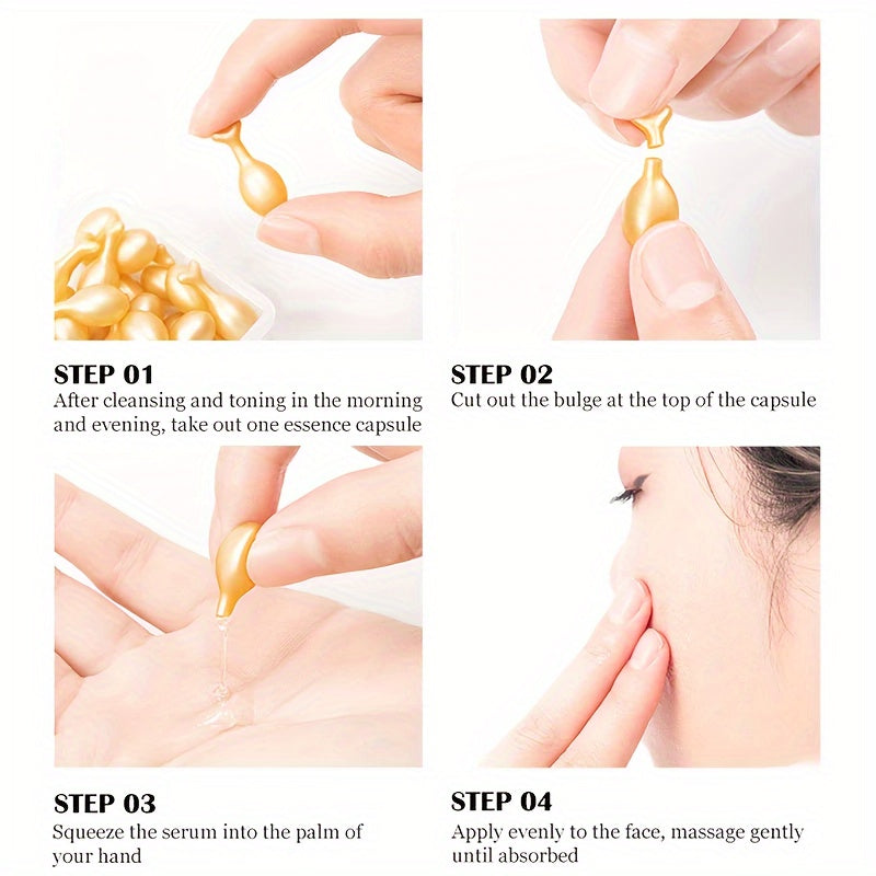 30pcs/Box Placenta Moisturizer With Hyaluronic Acid - Get Younger Looking Skin Instantly! Travel Essential