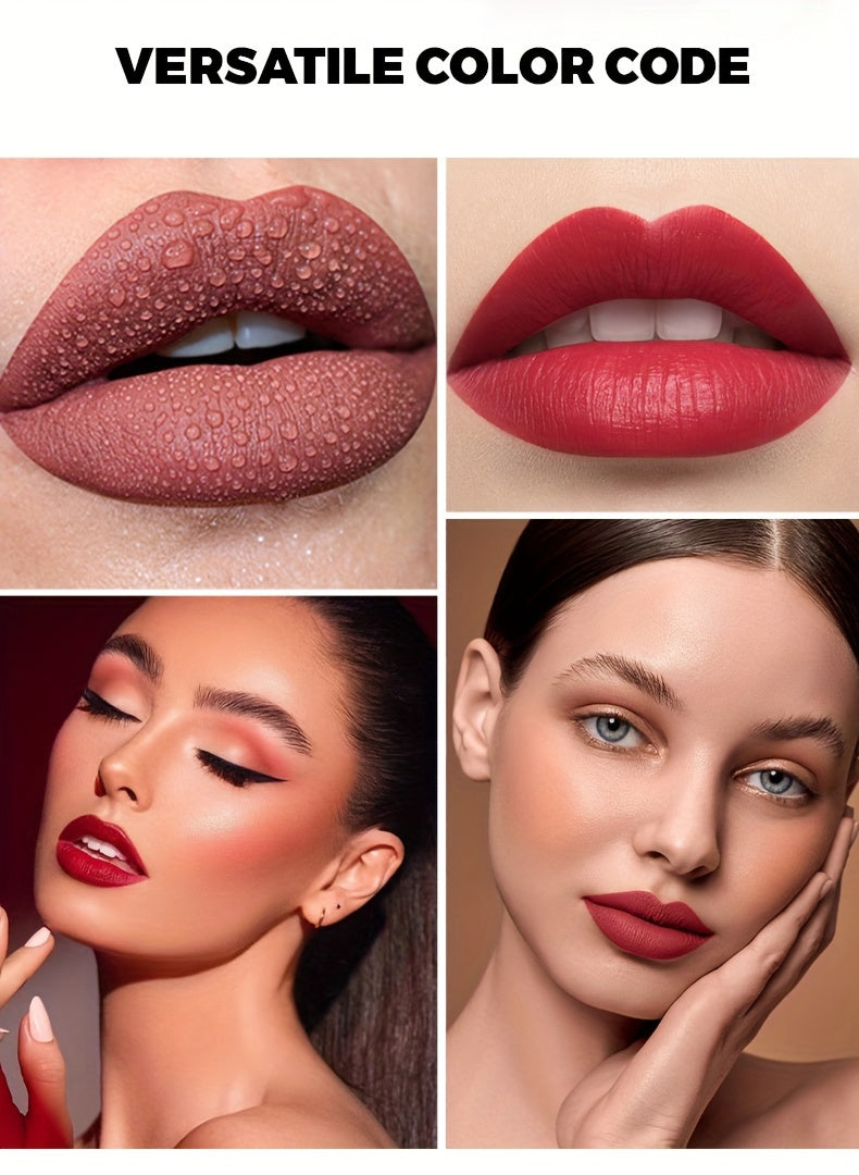 Enchanting Luxurious Matte Velvet Lip Collection - Hydrating, Long-Lasting, Seamless Finish - A Fashionable Chinese Traditional Printed Gift for Women, Perfect for Valentines Day & Lunar New Year Celebrations