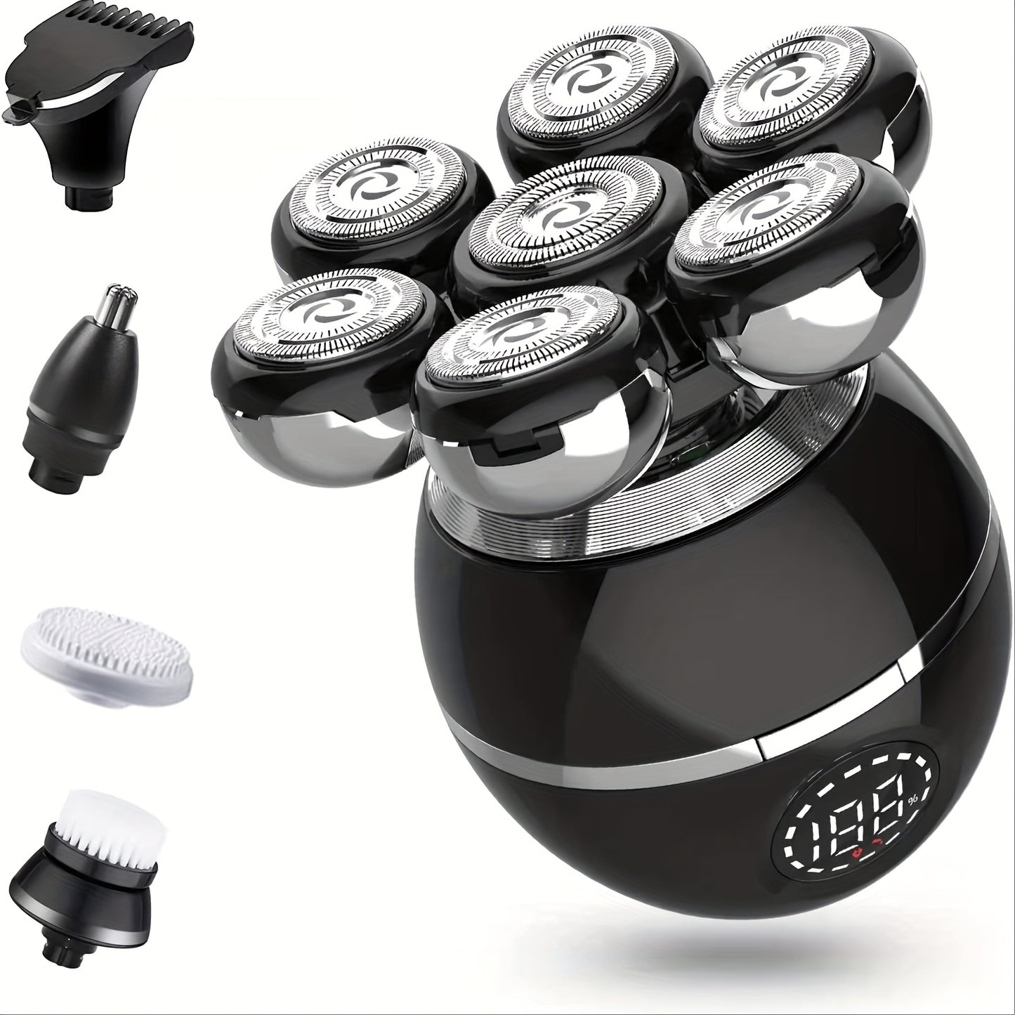[Electric Head Shaver] 5-in-1 7D Electric Head Shavers for Bald Men, Cordless and Rechargeable, Modern Design Electric Men's Grooming Kit