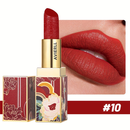 Enchanting Luxurious Matte Velvet Lip Collection - Hydrating, Long-Lasting, Seamless Finish - A Fashionable Chinese Traditional Printed Gift for Women, Perfect for Valentines Day & Lunar New Year Celebrations