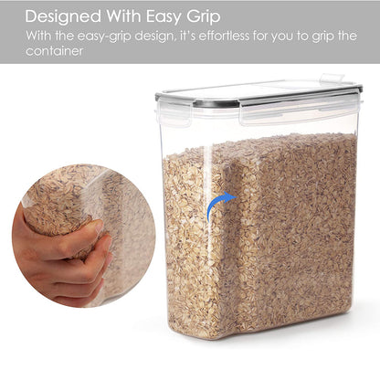 Set of 2/4 Cereal Storage Containers, Made from Bpa-Free Plastic, Designed to Be Airtight for Storing Food. Each Container Holds 2.5 Liters (88 Ounces) And Is Suitable for Cereals, Snacks, And Sugar. This 4pcs Set Includes Ce