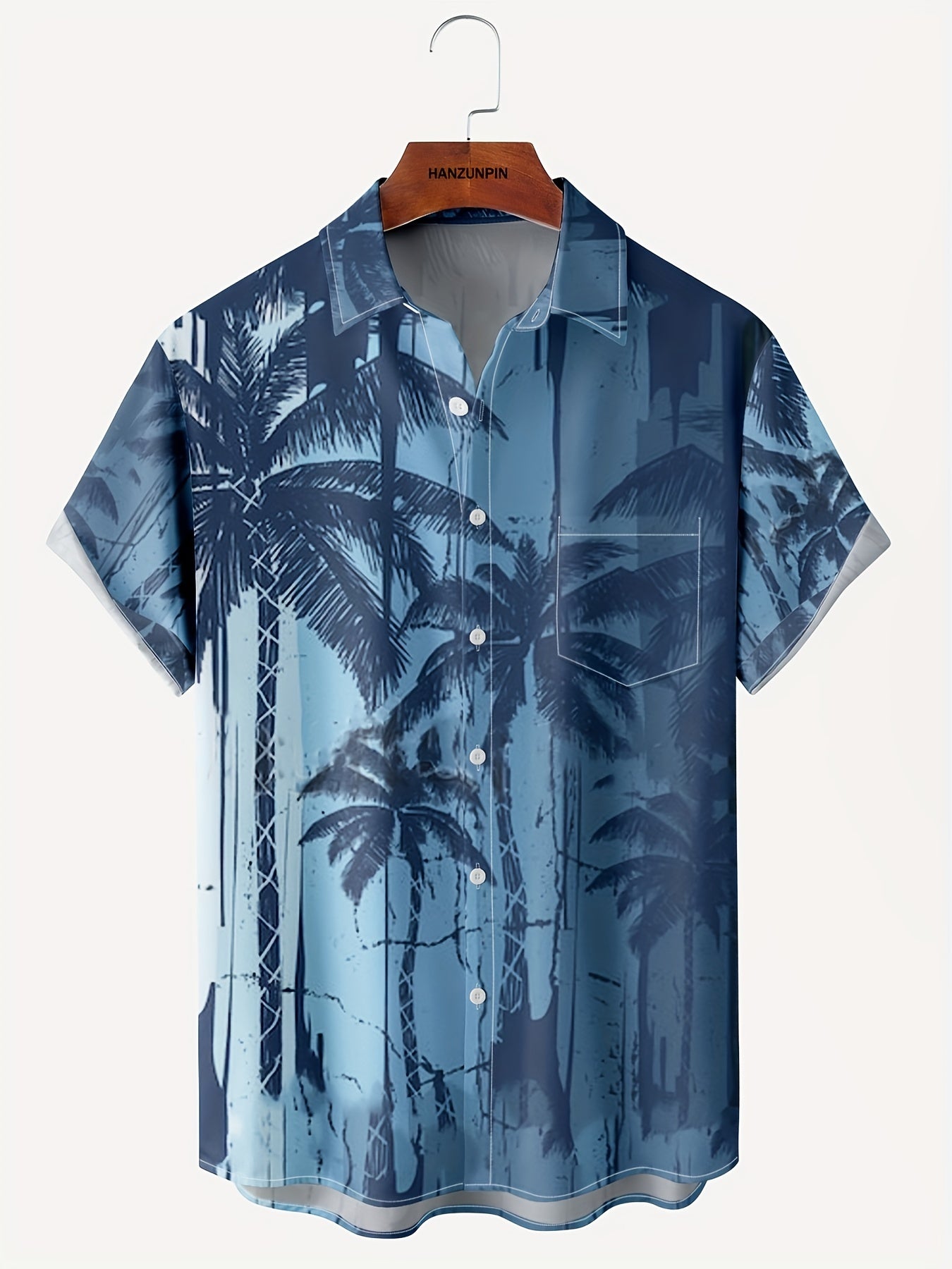 Men's Coconut Tree Print Hawaiian Shirt