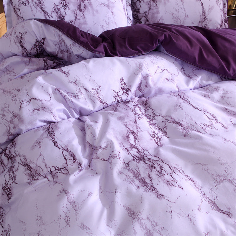 [Chemical Fiber] 3Psc Quilt Cover Three-Piece Set | 90G Chemical Fiber Brushed Printed Fabric | One Quilt Cover Plus a Pair of Pillowcases