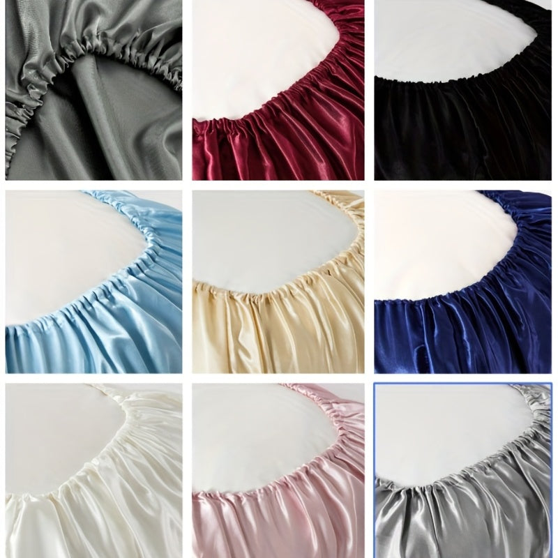 [Soft Satin Pillowcase] 2pcs Soft Breathable Satin Pillowcase | With Elastic Cord - Perfect For A Comfortable Sleep In Your Bedroom