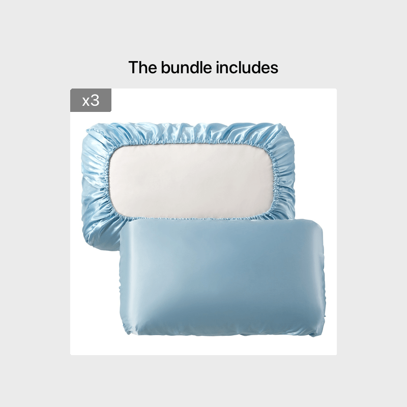 [Soft Satin Pillowcase] 2pcs Soft Breathable Satin Pillowcase | With Elastic Cord - Perfect For A Comfortable Sleep In Your Bedroom