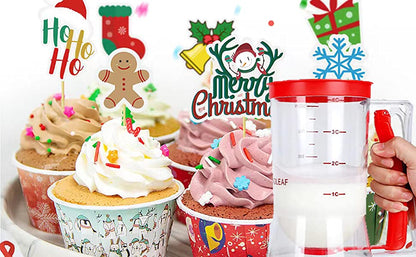 [1pc Batter Dispenser] 1pc Collapsible Batter Dispenser | Pancake Cupcake Batter Separator for Cupcakes, Waffles, Muffin Mix, and Baked Goods