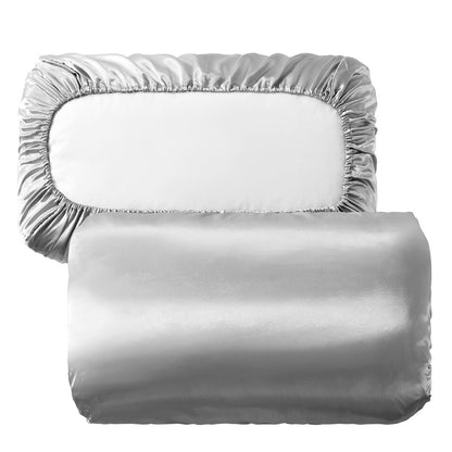 [Soft Satin Pillowcase] 2pcs Soft Breathable Satin Pillowcase | With Elastic Cord - Perfect For A Comfortable Sleep In Your Bedroom