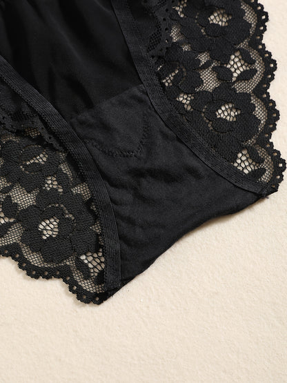 Romantic Lace Embroidery Lingerie Set - Soft & Breathable Push-Up Bra with Sheer Panty - Perfect Seductive Valentines Gift for Her - Womens Comfortable Intimate Wear