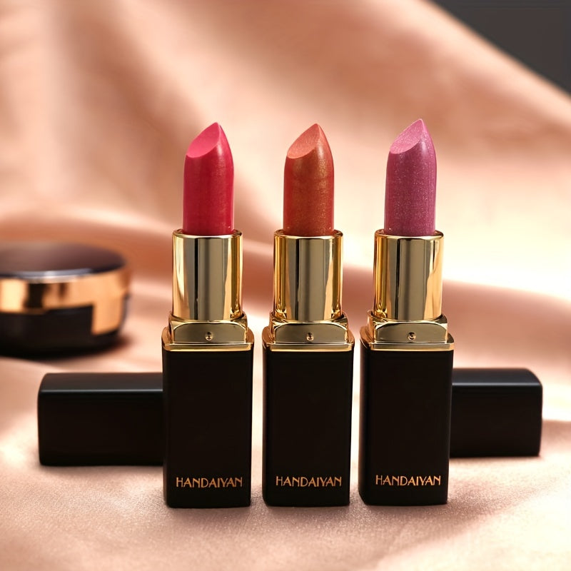 Mermaid Shiny Lipsticks - 9 Colors, Metallic Pearly Temperature Changing Lipsticks with Long Lasting Shimmer and Glitter Valentine's Day Gifts For Music Festival