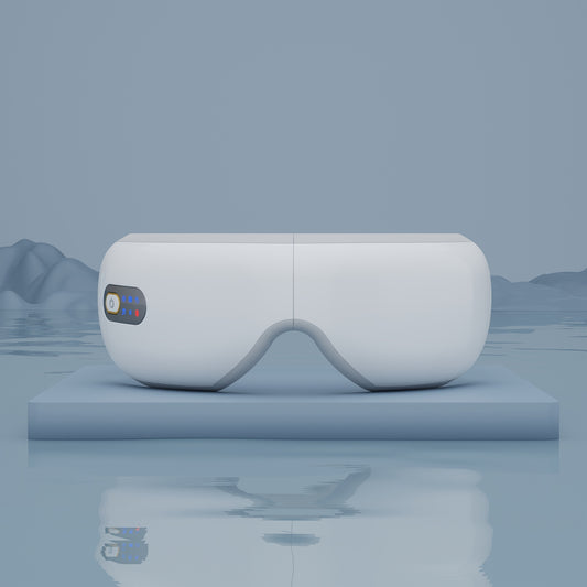 Relaxing Eye Massager - Professional Massage Equipment for Migraines and Eye Care with Heat, Music, and 5 Modes - Rechargeable Heated Eye Mask, Perfect Christmas Gift Idea for Family and Friends