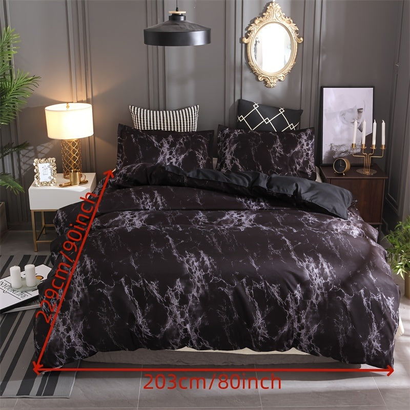 [Chemical Fiber] 3Psc Quilt Cover Three-Piece Set | 90G Chemical Fiber Brushed Printed Fabric | One Quilt Cover Plus a Pair of Pillowcases
